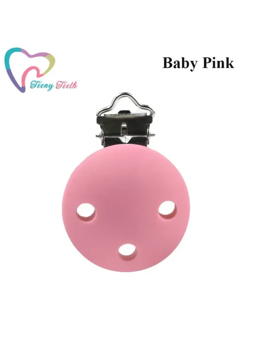 Teeny Teeth Силиконовый зажим для пустышки Baby Pink, розовый