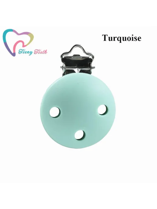 Teeny Teeth Силиконовые зажимы для пустышек Turquoise, вариант