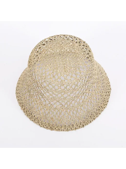 WZRYTTL Соломенная шляпа женская черная 12cm, бежевый, фото 4