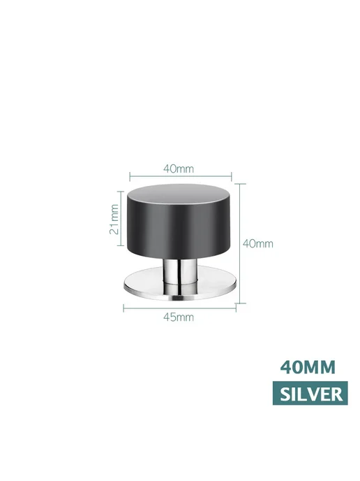 NAIERDI дверной стопор из нержавеющей стали Black 80mm, серебристый