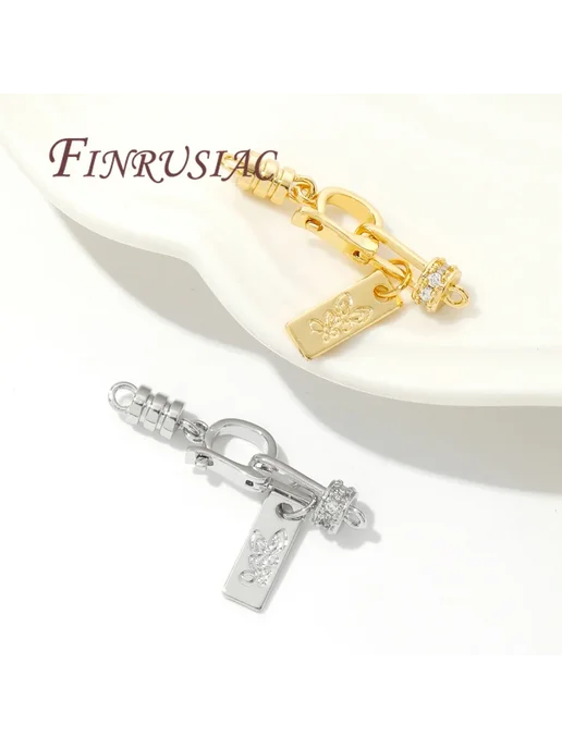 FINRUSIAC Застежка для бижутерии Rhodium Plated, 31.5x12.5, 31.5x12.5, фото 4