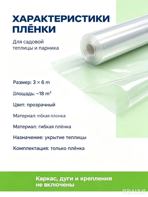 Парник, теплица арочная 6х3 оцинкованная сталь, 6x3, фото 5