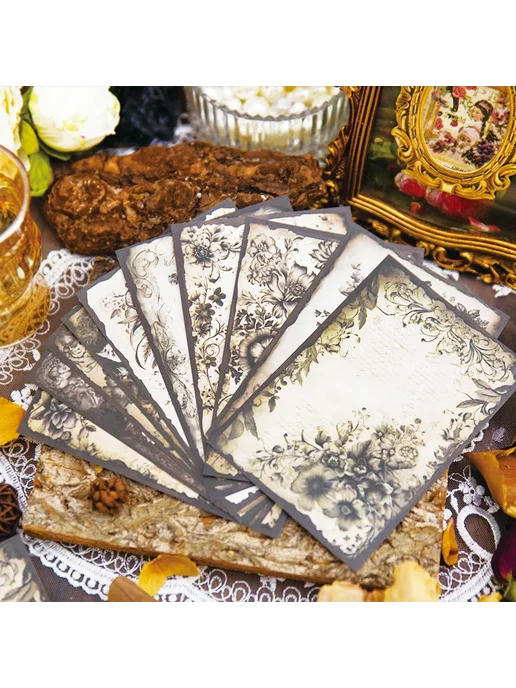 Нет бренда 30 шт. винтажная бумага для скрапбукинга, Цвет E, 30 шт, фото 4