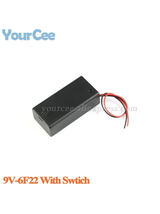 Your Cee Держатель батарейки 9V-6F22 со свитчем, 2шт, 2 шт