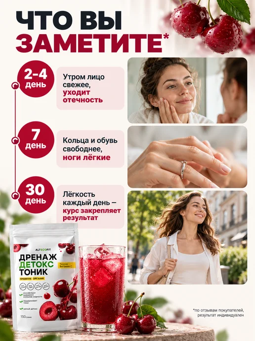 ALTECOFIT Дренажный напиток для похудения от отеков, вариант, фото 5