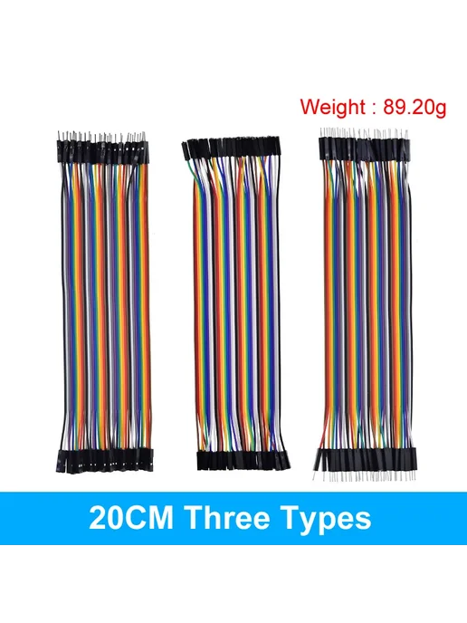 TZT Перемычки Dupont для Arduino 1pack, 120PCS X1 set 20CM, 120 шт