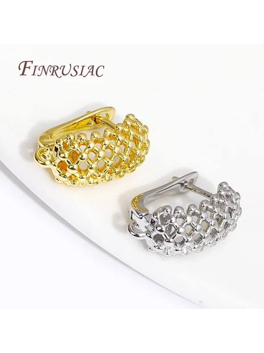 FINRUSIAC Крючки для сережек 16 мм, Rhodium Plated, 19x14.5 мм, фото 3