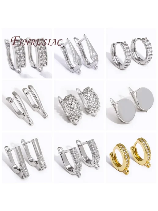 FINRUSIAC Крючки для сережек 16 мм, Rhodium Plated, 19x14.5 мм, фото 7