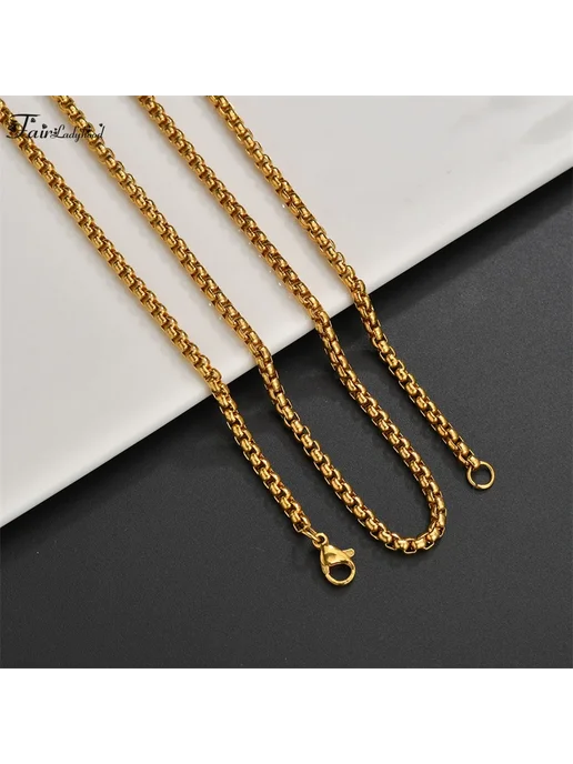 Нет бренда Цепочка ожерелье из нержавеющей стали, серебро, 45 см, 2mm W, серебристый, фото 2