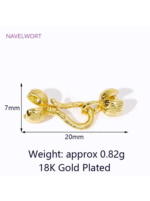 NAVELWORT Застежки для браслетов золотистого цвета 2 pieces, золотой