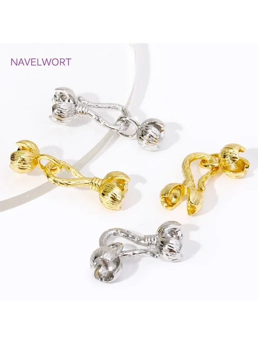 NAVELWORT Застежки для браслетов золотистого цвета 2 pieces, золотой, фото 4