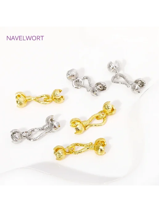 NAVELWORT Застежки для браслетов золотистого цвета 2 pieces, золотой, фото 6