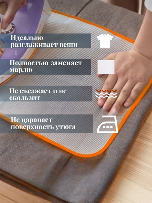 Сетка для глажки белья коврик защитный для утюга 40х60, вариант, фото 4