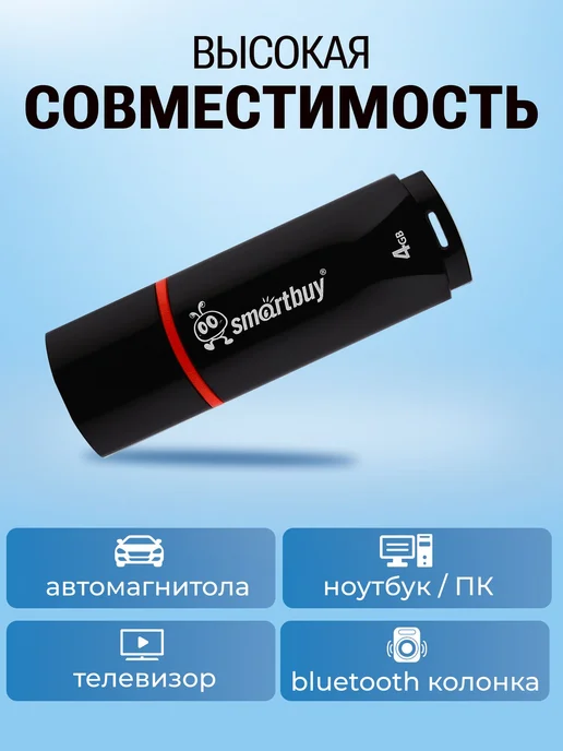 Флешка 32 ГБ USB 2. 0 Smartbuy Crown, 4 ГБ, фото 2