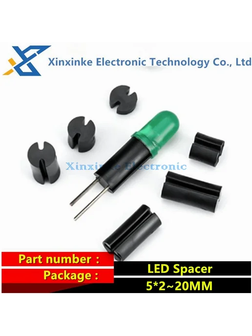 Нет бренда Черная изолирующая трубка для светодиодов Xinxinke 5X2MM, черный