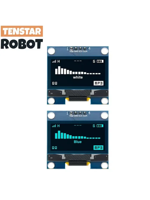 Tenstar Robot 1.3" OLED модуль 128x64 белый синий для Ardui, 128x64, фото 2