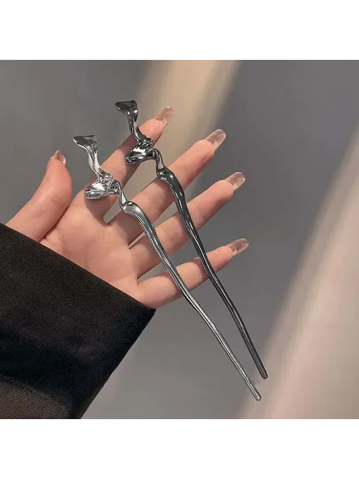 Нет бренда Палочки для волос с жемчугом, Metal color 08, вариант, фото 2
