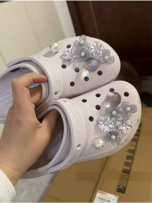 Украшение для обуви обувная вставка с жемчужной Rhinestone, вариант, фото 2
