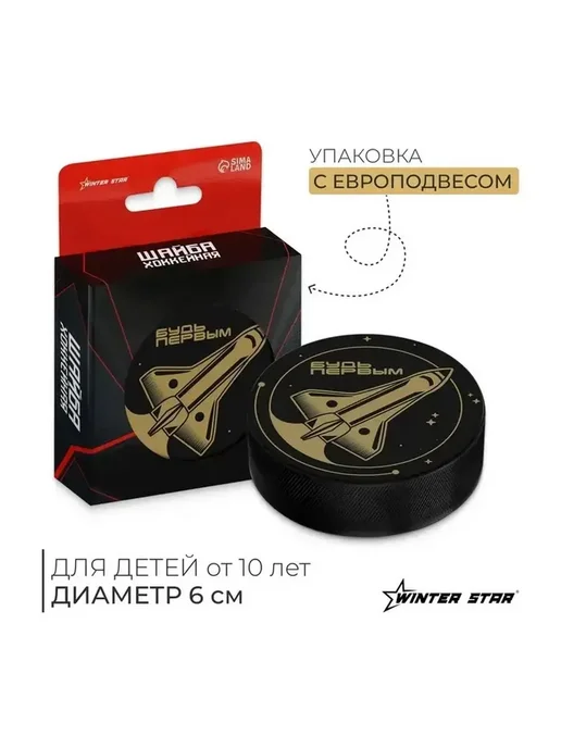 Юношеская хоккейная шайба для тренировок и игр, черный, фото 2