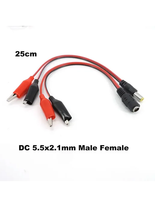 Нет бренда 5.5x2.1 мм DC Female с зажимами крокодил, 5.5x2.1 мм, фото 7