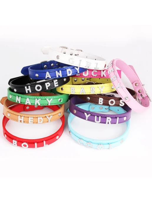 PAWfect Регулируемый ошейник для собак и кошек с именем, красный, фото 5