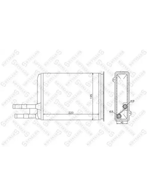 STELLOX Радиатор печки для Citroen Jumper Peugeot Boxer 10-35025-SX, вариант, фото 2