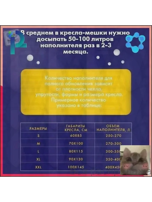 Наполнитель для кресла-мешка, гранулы пенополистирола, 150 л, 150 л, фото 3
