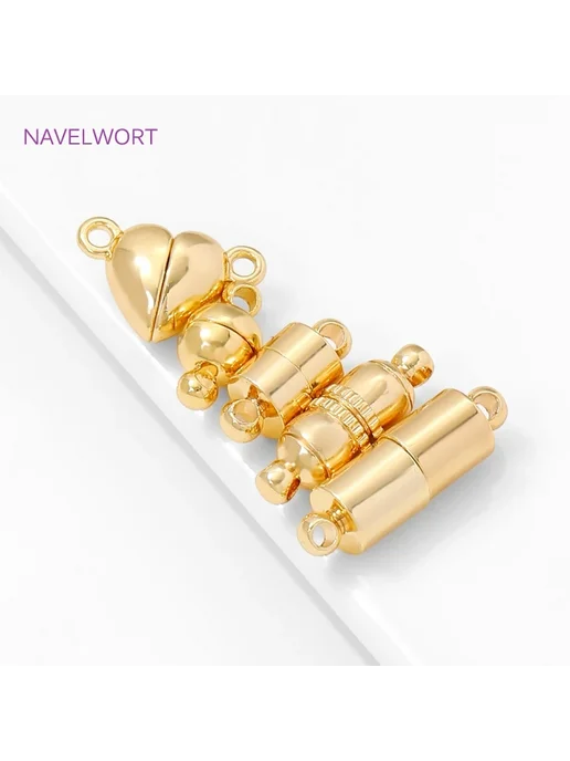 NAVELWORT Магнитная застежка для браслетов золотистого цвета, золотой, фото 2