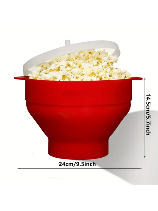 YUGESA Силиконовая форма для попкорна 3 л Красный, Red, 3 л