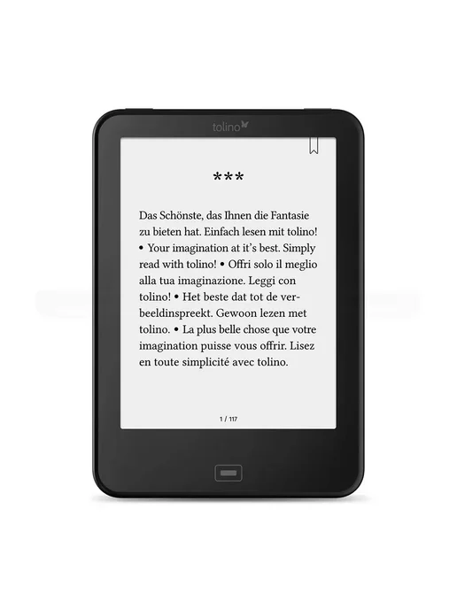 ink not ink Tolino Vision 4 eReader, черный + чехол, черный, фото 4
