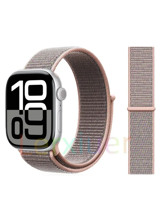 Lerxiuer Ремешок Sport Loop для Apple Watch, pink sand, 38 40 41 42mm, розовый