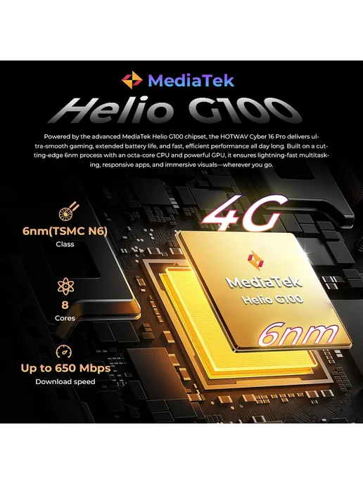 Смартфон HOTWAV Cyber 16 Pro 8/512 ГБ, золотой, фото 4