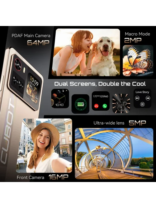 Смартфон Cubot X100 8/256 ГБ, желтый, фото 6