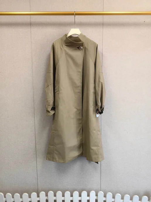 Женский тренч из хлопка Ealy Autumn, бежевый, фото 3