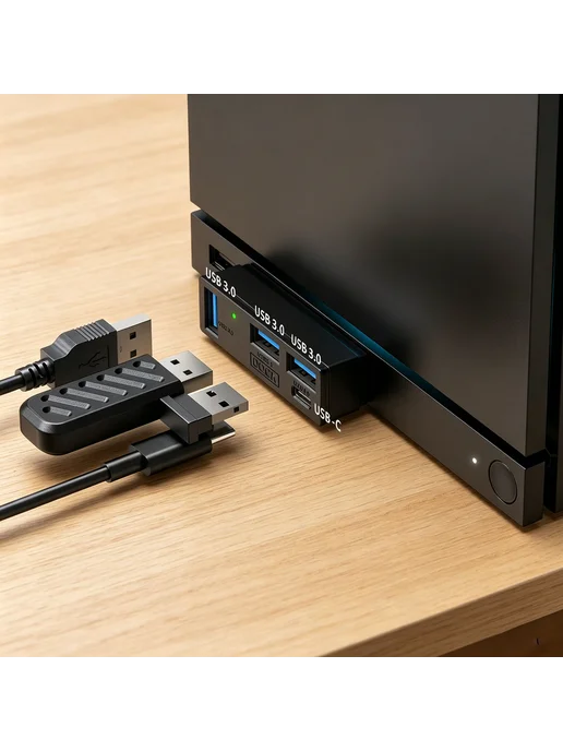 USB 3.0 мультихаб для Steam, PS5, ПК, ноутбука, с индикаторо, вариант, фото 2