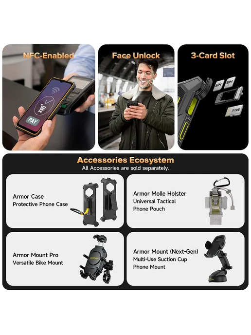 Смартфон Ulefone Rugking 3 Pro 16/128 ГБ, черный, фото 7