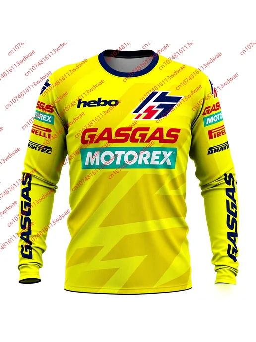Футболка GASGAS Halftone Gradient Hebo Motorex Для Мотокросс, желтый, фото 2