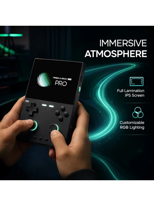 Для TRIMUI Brick Pro оупенсурс консоль моб. игра д игр (Чёрн, черный, фото 2