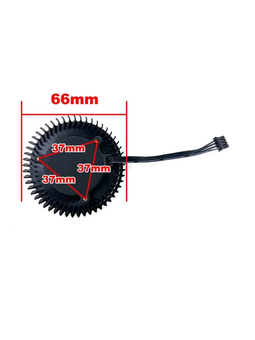 DIXSG Охлаждающий вентилятор 95 мм 4PIN CF1010U12S DC12V RX5700XT, черный, фото 6