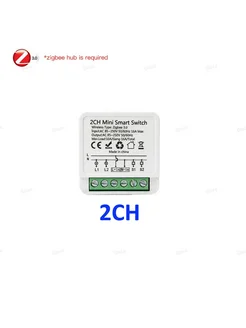 Gleco Smart Life ZigBee мини-выключатель 16А Zigbee 2CH