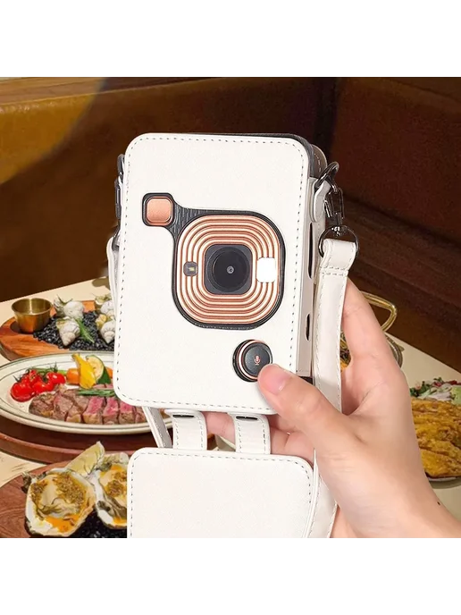Erilles Чехол-сумка для Fujifilm Instax Mini LiPlay Розовый, розовый, фото 2
