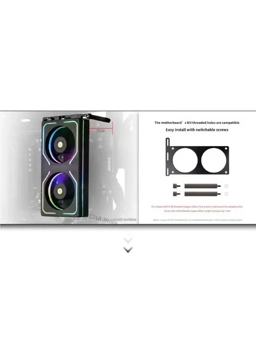 Нет бренда RGB вентилятор охлаждения памяти 3XUE для DDR DDR2 DDR3 DDR4, вариант, фото 5