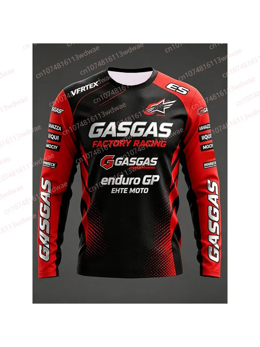 Футболка GASGAS Factory Racing Для Мотокросса, Мужская, С Дл, вариант, фото 2