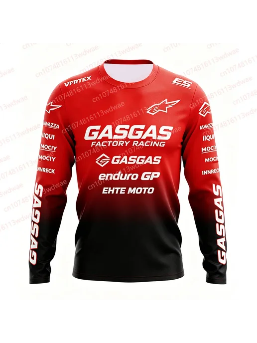 Футболка GASGAS Factory Racing Для Мотокросса, Мужская, С Дл, красный
