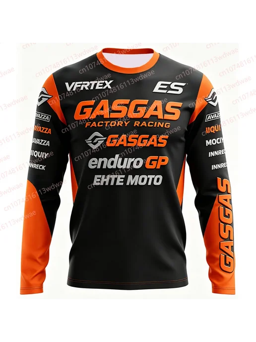 Футболка GASGAS Factory Racing Для Мотокросса, Мужская, С Дл, черный, фото 3