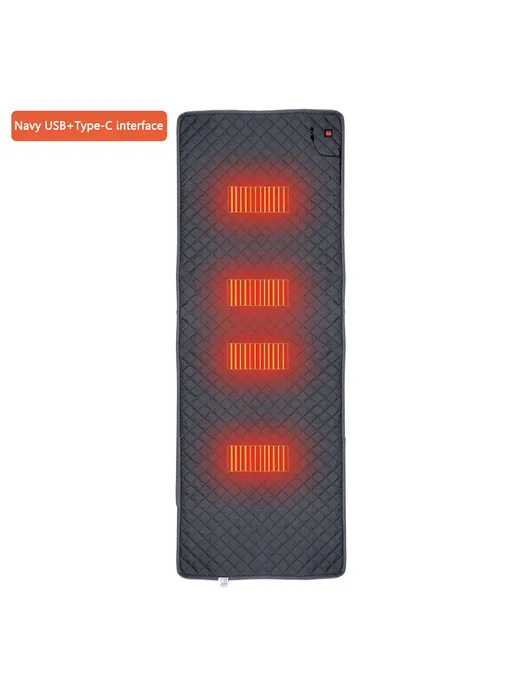 Грелочный электромат 3 уровня, палатка, USB+Type-C, тёмно-си, вариант, фото 3