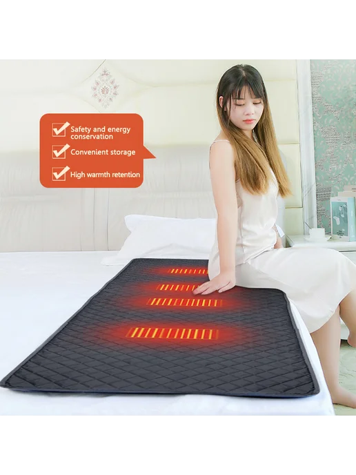 Грелочный электромат 3 уровня, палатка, USB+Type-C, тёмно-си, вариант, фото 4