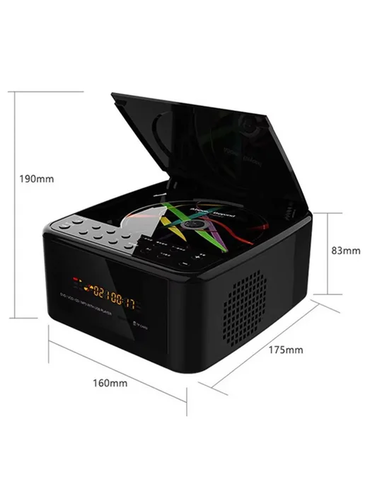 feizhouying Портативный DVD-плеер With Bluetooth, черный, фото 7