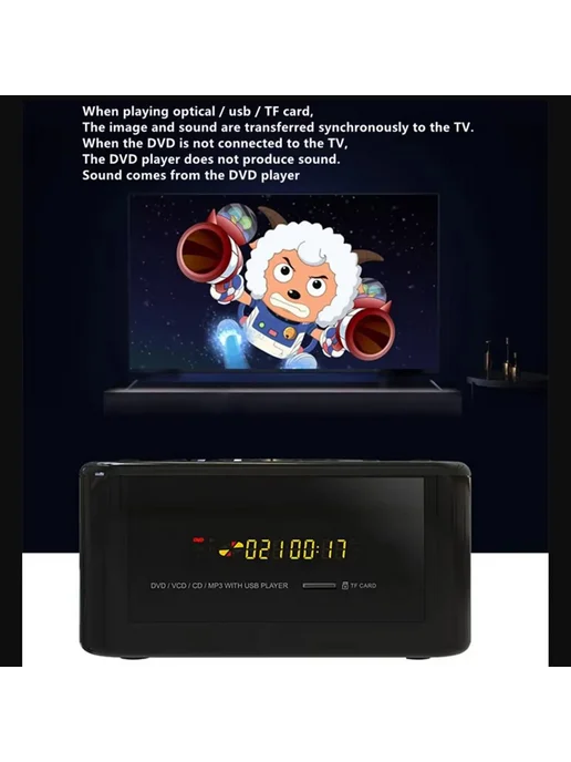 feizhouying Портативный DVD-плеер With Bluetooth, No, фото 5