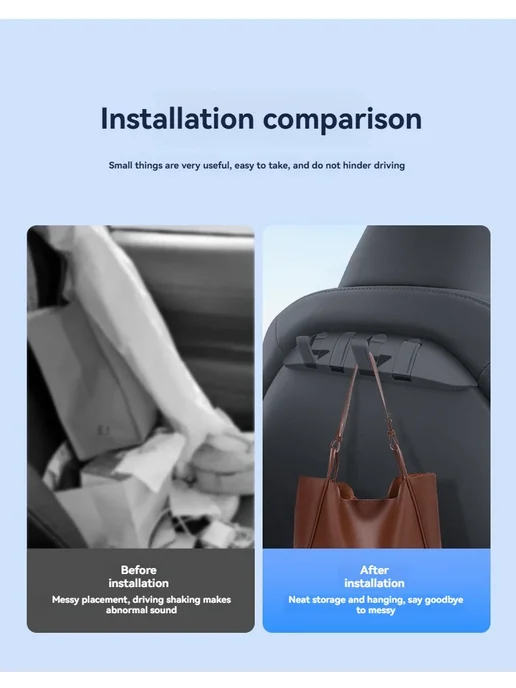 Нет бренда Скрытые крючки на спинке переднего сиденья для Tesla Model 3, вариант, фото 4